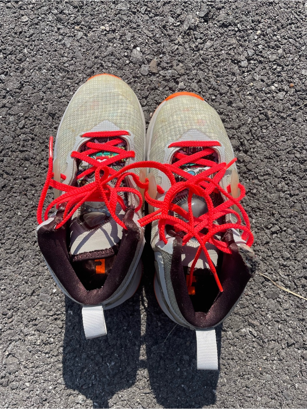 Boys LeBron Athletic Sneakers with Red Laces